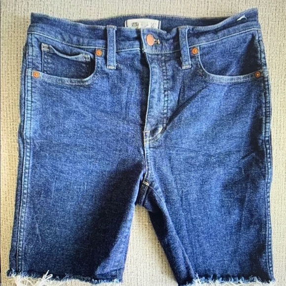 Blue Denim Cutoff Shorts - Picture 1 of 4